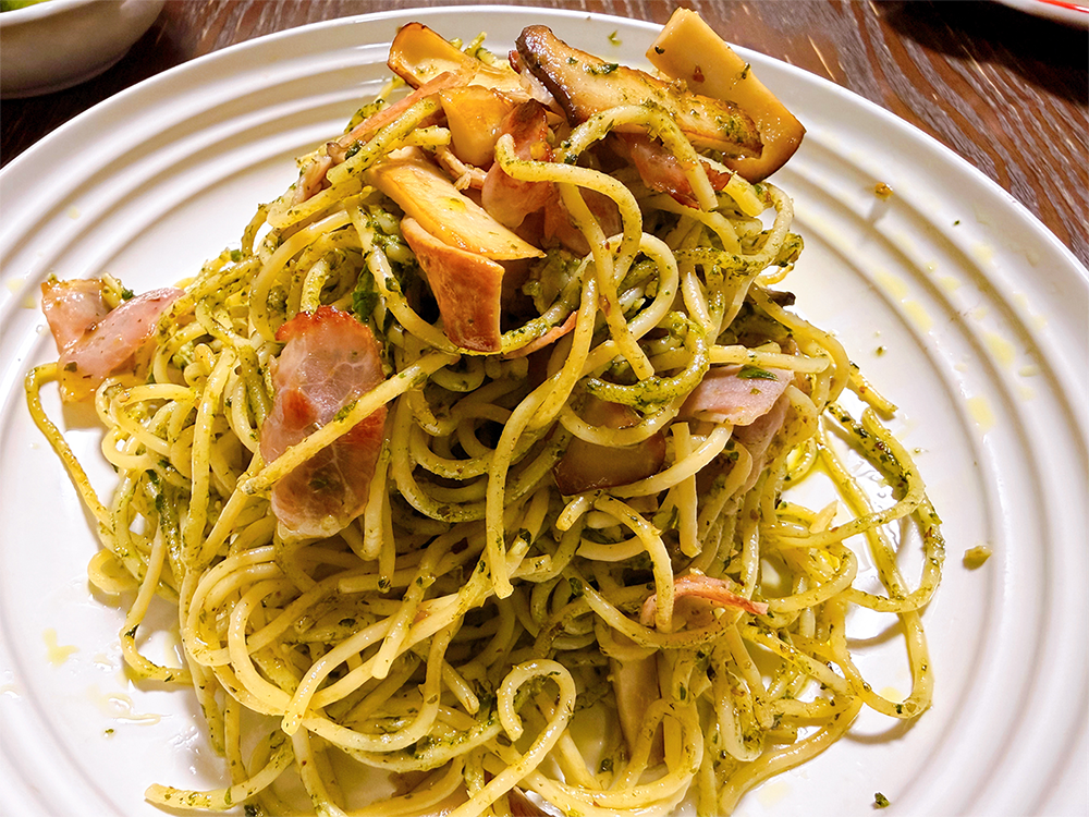 栄養士レシピ☆第2弾 ルテイン約18mgが取れる!?トリプルグリーンの濃厚ジェノベーゼパスタ③